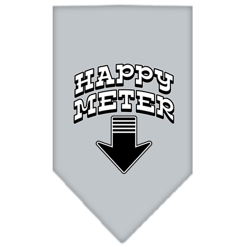 Happy Meter Screen Print Bandana Grey Large